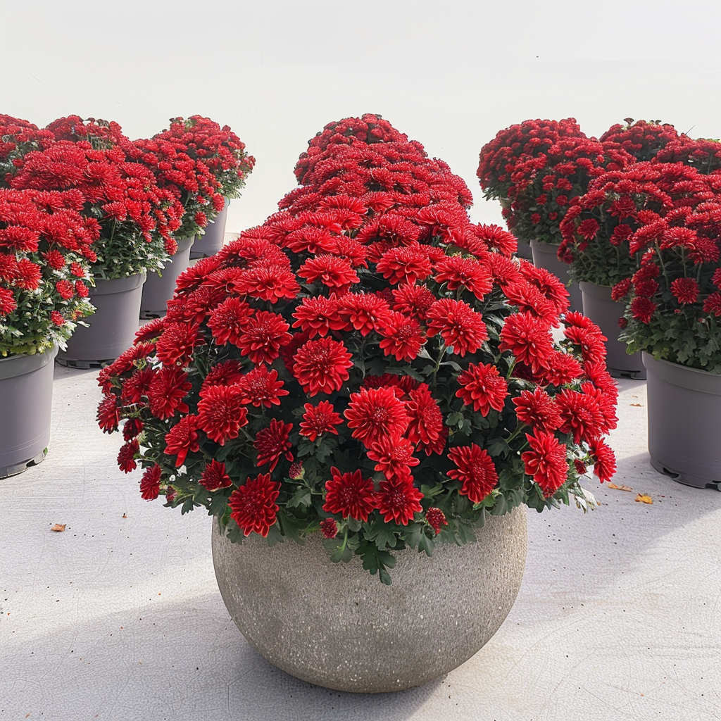 Chrysantemum – store kugleformede efterårsblomster i valgfri farve