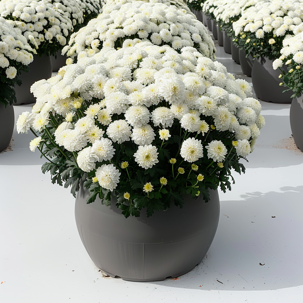 Chrysantemum – store kugleformede efterårsblomster i valgfri farve