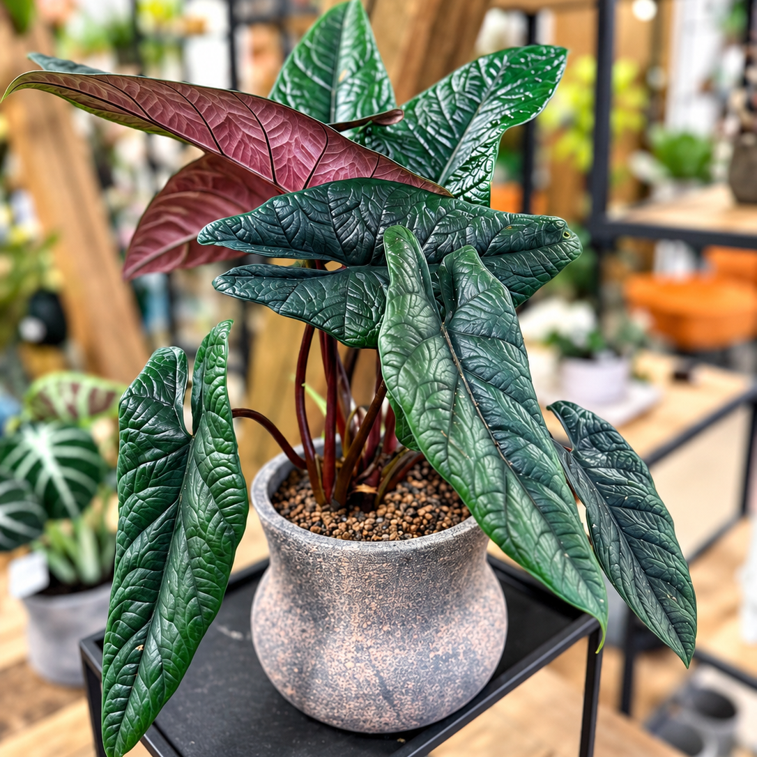 Elefantøre – Alocasia scalprum ca. 50 cm med krukke