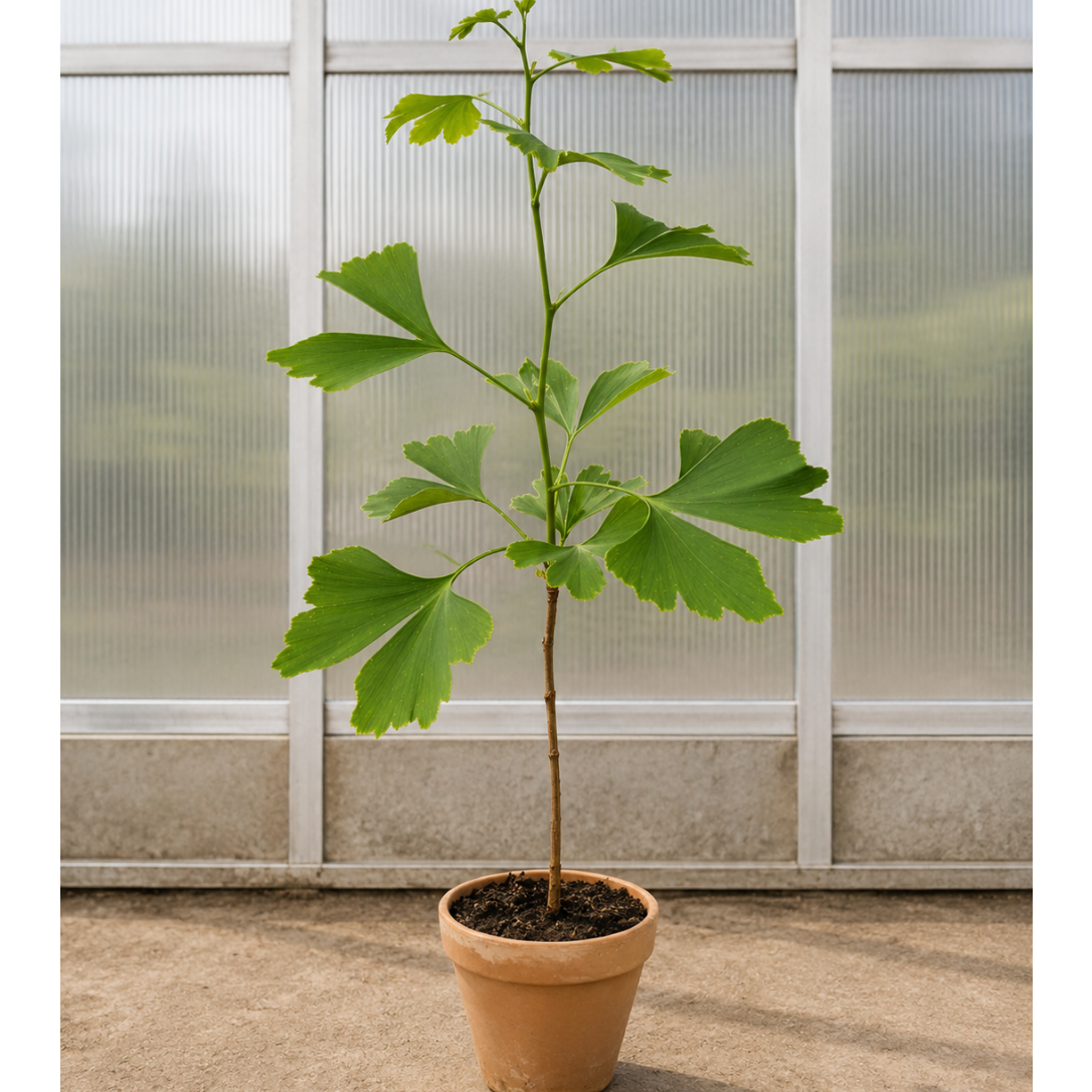 Ginkgo biloba – Tempeltræ i ø15 Lerkrukke