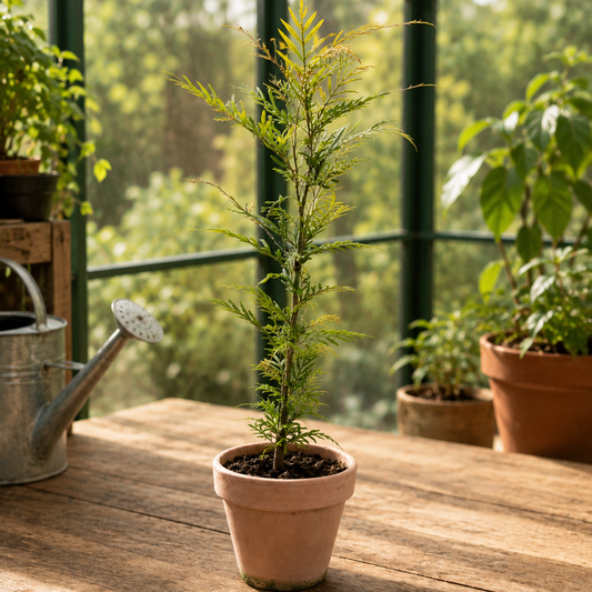 Silkeeg – Eksotisk Stueplante med Fjerlignende Blade (Grevillea robusta, ca. 40–50 cm)