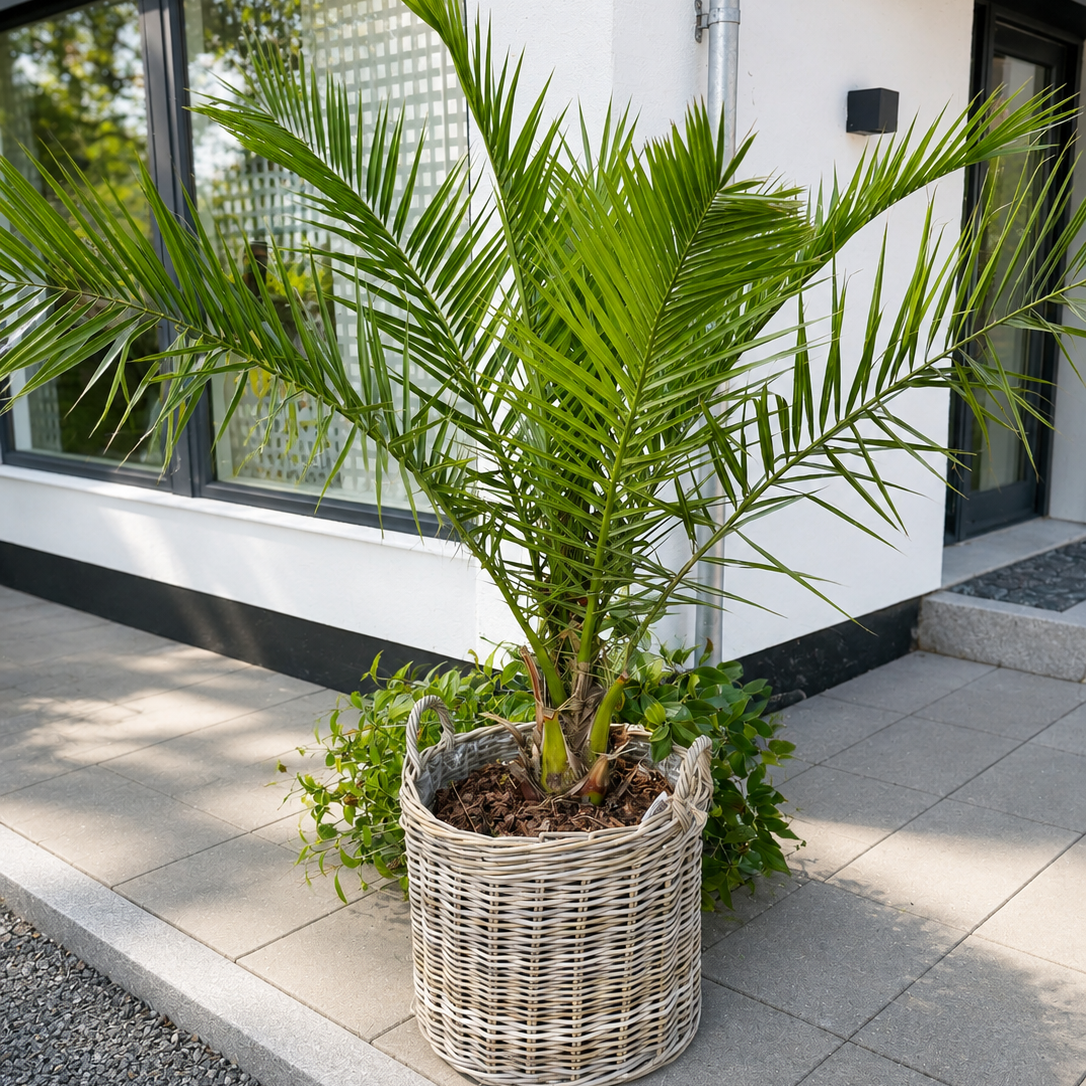 Second Hand Kanarisk Daddelpalme – Phoenix canariensis ca. 170 cm | Genbrugsplante