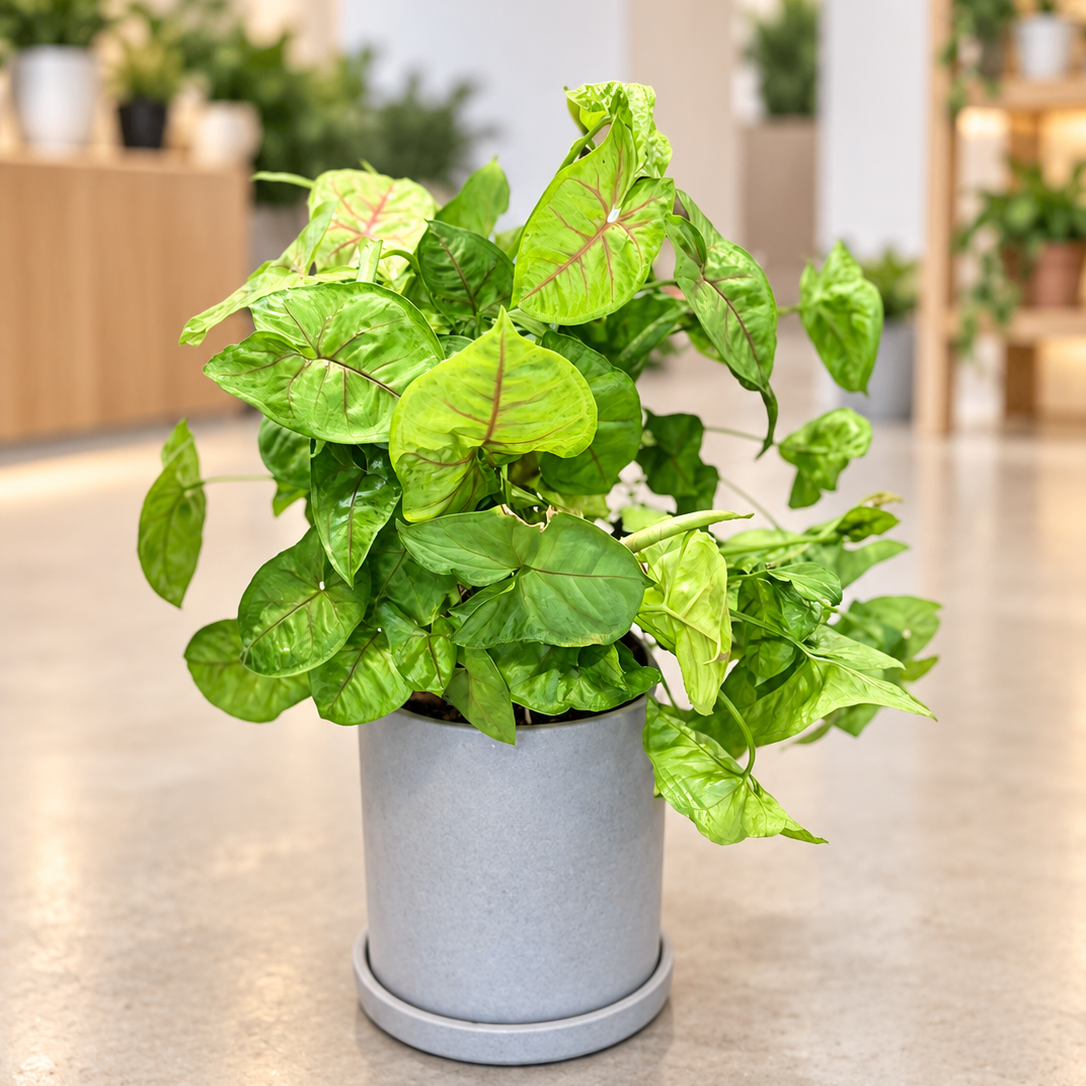 Second Hand Pilblad – Syngonium podophyllum 'Pink Allusion' ca. 50 cm | Genbrugsplante