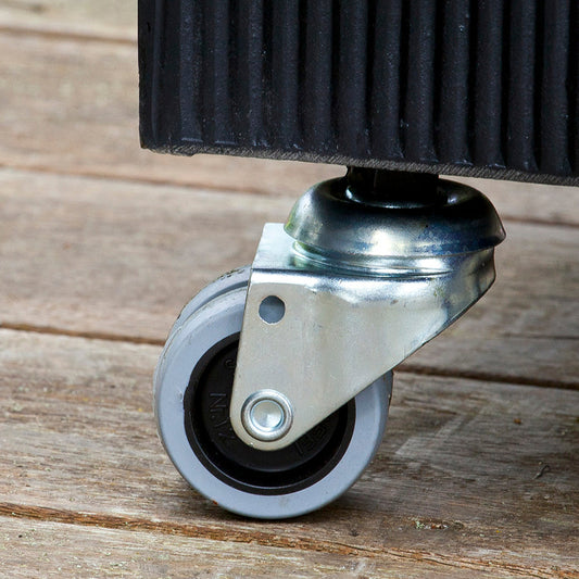 Hjul til krukker med en diameter på 50 mm, designet til nem montering under LIGHT-serien for fleksibel indretning.